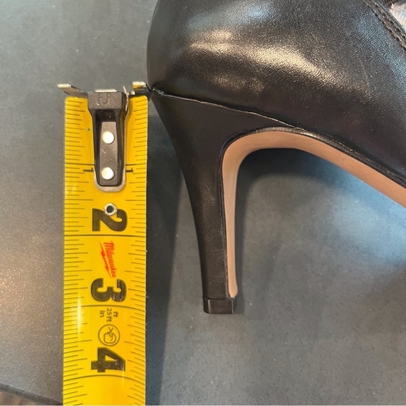 Kelly & Katie sz 9.5 black leather strappy pointy toe heels - Picture 11 of 15